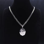 SAINT ANTHONY PRAY FOR US Stainless Steel Archangel Necklace Women/Men Silver Color Flower Necklaces Jewelry religieux