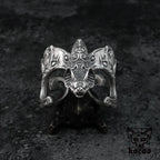 Vintage Relief Pipistrellus Ring Male Personality Hand Accessories Personality Flapping Bats Ring For Men Jewelry Adjustable