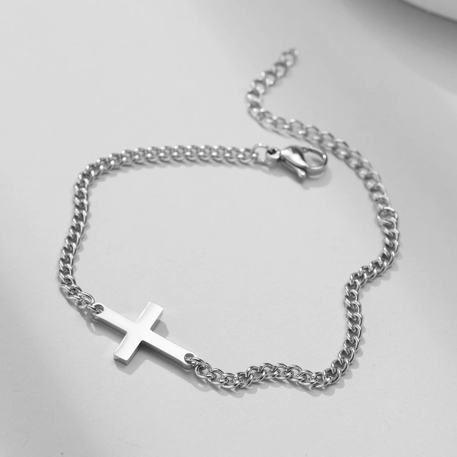 Cross Religious Bracelet — Stainless Steel