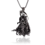 Retro Gothic Golden Cross Skull Pendant Necklace for Men Fashion Party Rock Motorcycle Riding Punk Jewelry Gift