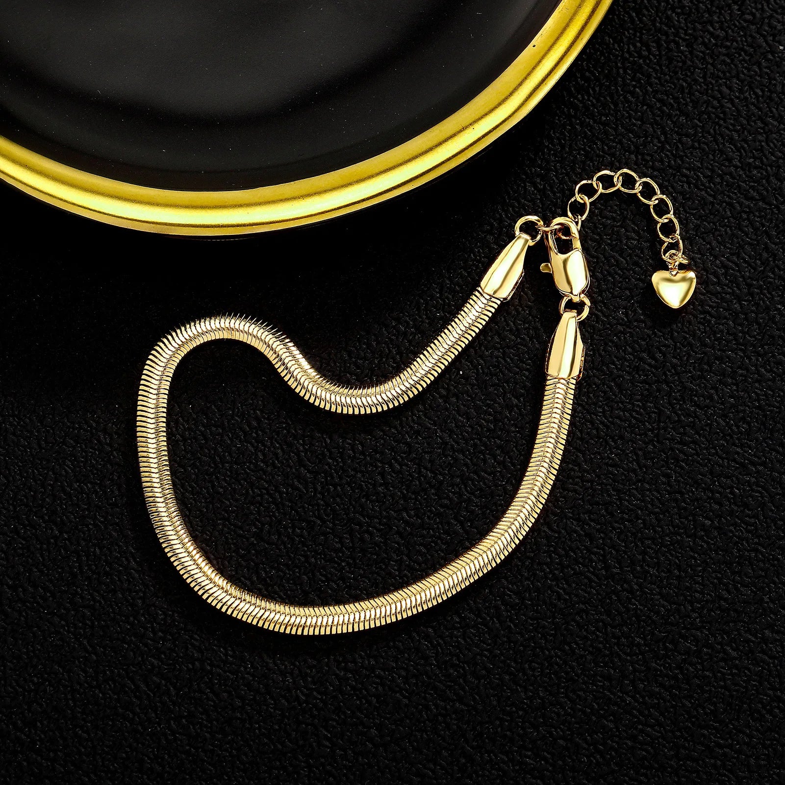 Gold Snake Bracelet Adjustable Statement