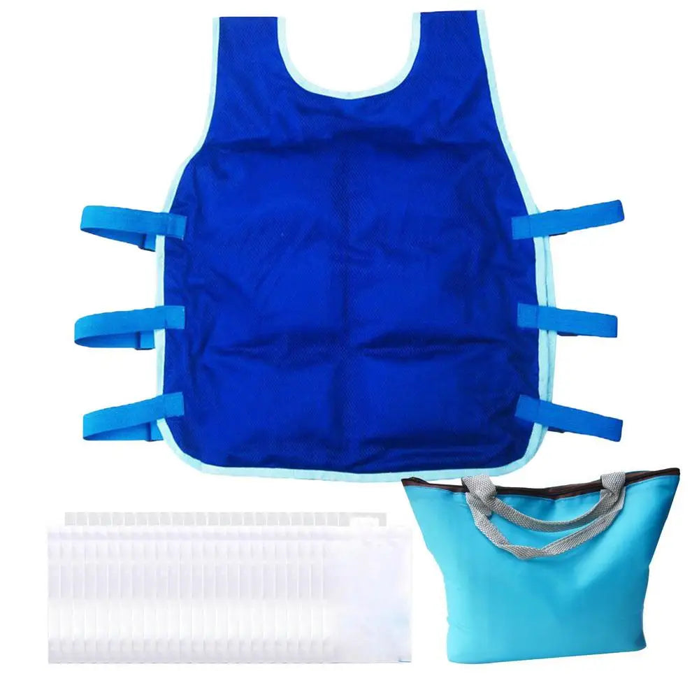 Ice Vest Cooling Safety Vest Outdoor High Temperature Clothing Adjustable Cool Jacket Summer Outdoor Ice Pack Cooling