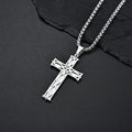 Prayer Hand Cross Stainless Steel Pendant Necklace