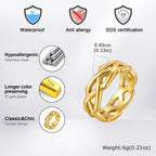 Crown Thorn Branch Ring — Stainless Steel