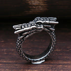 Double Headed Dragon Ring — Stainless Steel