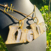Iced Out Stainless Steel King Pendant — 5A CZ