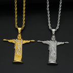 Iced Out Jesus Cross Pendant Necklace