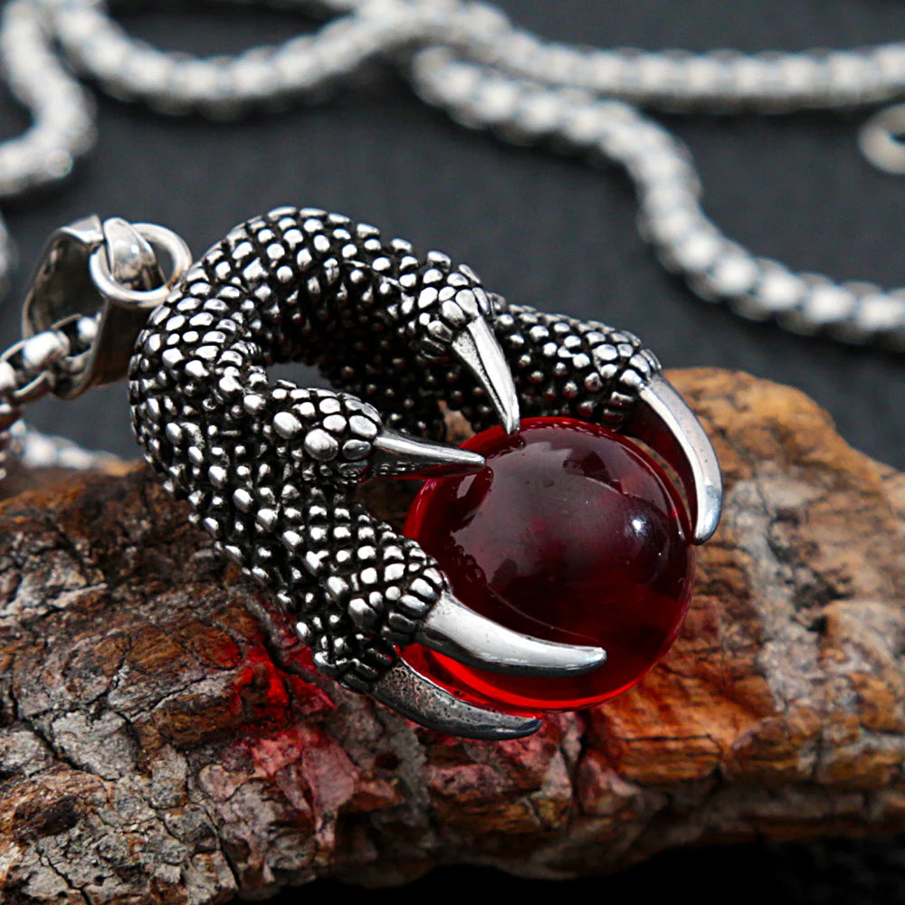 Dragon Claw Stainless Steel Pendant Necklace