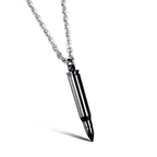 Personality Hip Hop Bullet Commemorative Pendant Domineer Titanium Steel Men's Necklace Bullet Pendant Bulk Order Cool Handsome