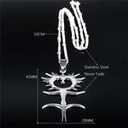 Statement Chain Pendant Necklace — Stainless Steel