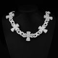 16mm Big Heavy Hip Hop Bling 3A+ Bling Iced Out Infinite Cross Cuban Link Chain Necklaces for Men Rapper Jewelry Gold