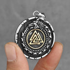 Dragon Viking Steel Pendant Rune 316L