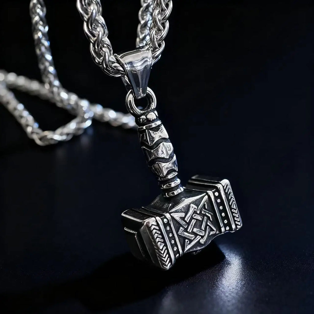 Thor Mjolnir Steel Pendant 316L Norse Mythology