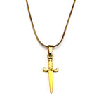 Punk Rock Sword Cross Pendant Necklaces Retro Gothic Knife Necklace Hip Hop Rapper Simple Jewelry For Women Men Gifts