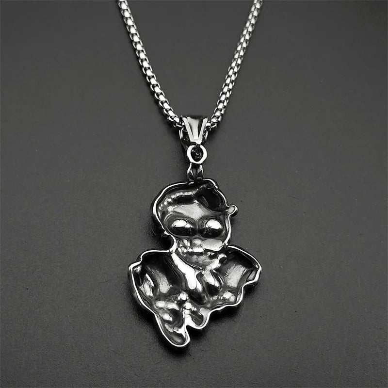 Skull Two-Tone Pendant Punk Party