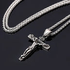 Jesus Cross Gold Pendant Necklace