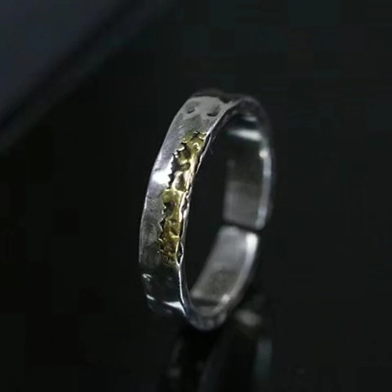 Top Quality 925 Sterling Silver Ring For Men Jewelry Charming Gold Silver Collision Ring Male Gift For Boyfriend