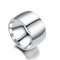 Steel Ring 12MM Wide Smooth Punk Finger Band