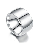 Steel Ring 12MM Wide Smooth Punk Finger Band