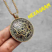 Six-Point Star of David Pendant Necklace — Stainless Steel