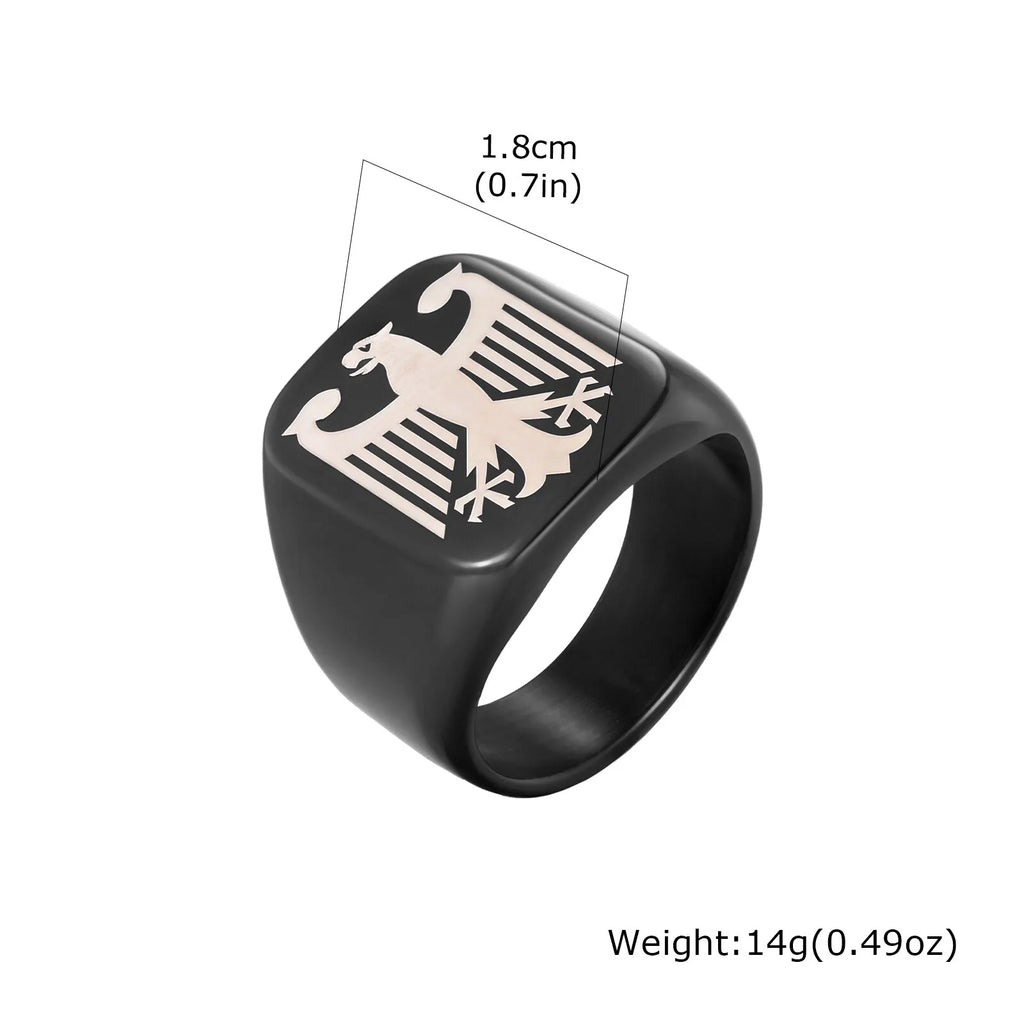 Eagle Signet Ring — Stainless Steel