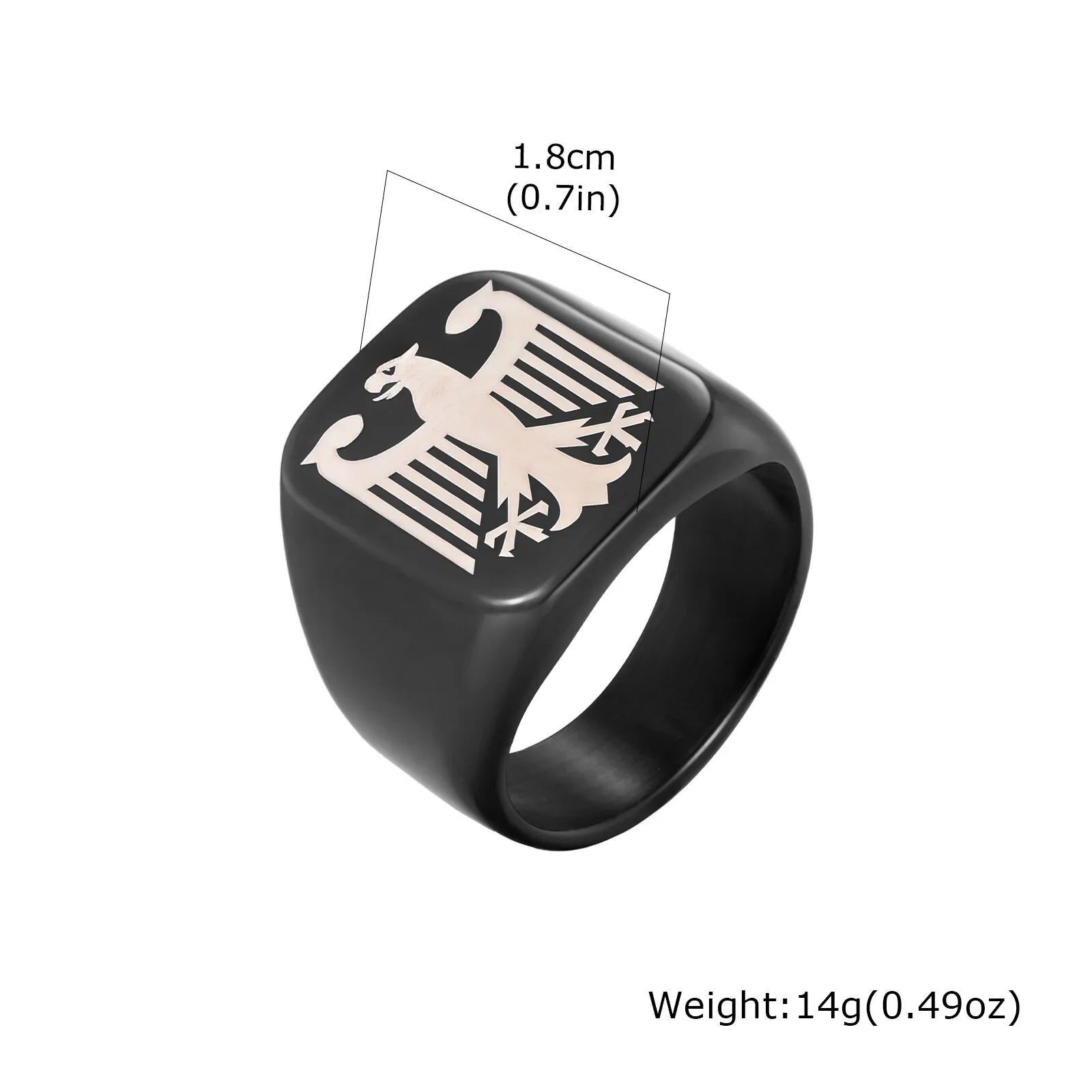 Eagle Signet Ring — Stainless Steel