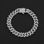 Iced Out Miami Cuban Chain Bracelet — Stainless Steel