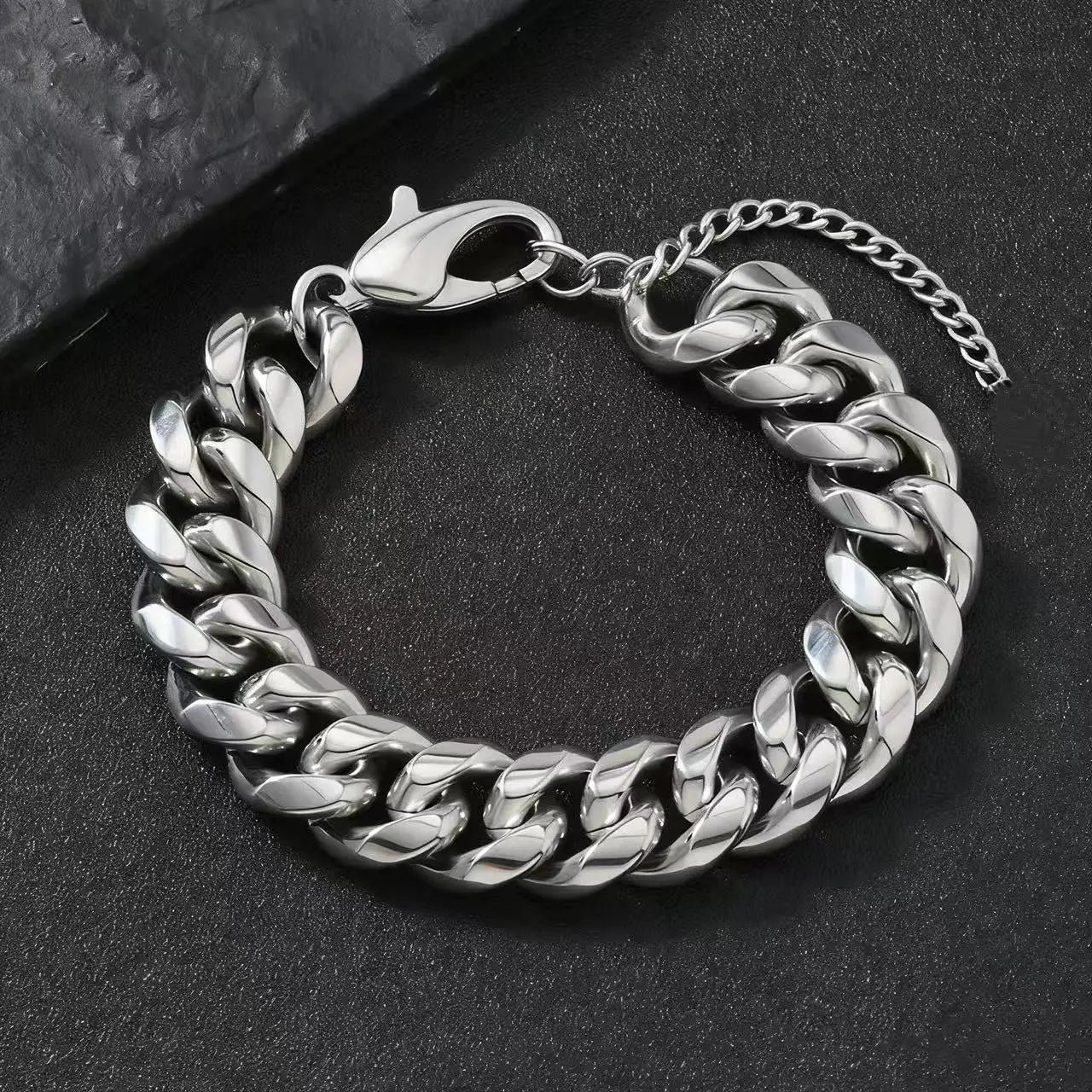 Cuban Steel Bracelet 316L 13mm/15mm Punk