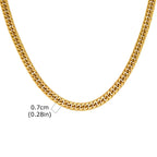 Vnox 3/5/7/9mm Thick Cuban Chain Necklaces for Men Women,Simple Miami Curb Links Collar,Waterproof Stainless Steel Unisex Chain