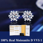 Moissanite Studs Earrings Pass Diamond tester Pen For Men Women 18K Platinum Plated Bride Wedding Gemstone 925 Silver Earrings