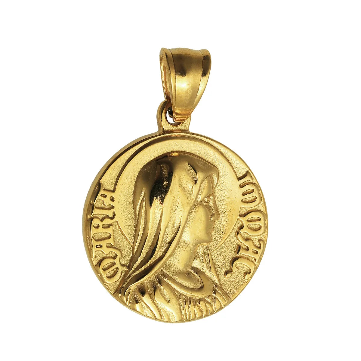 Virgin Mary Pendant Necklace — Stainless Steel