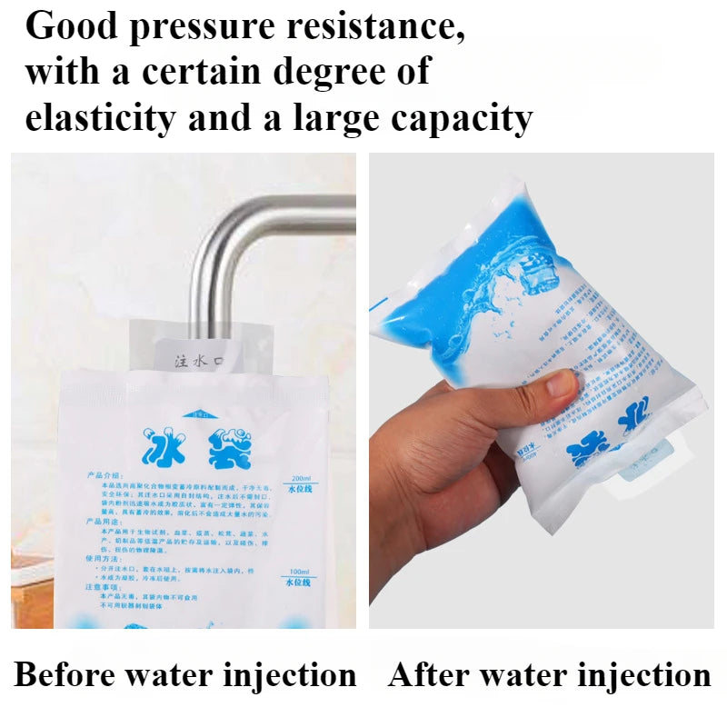 100ml/400ml Reusable Cold Compress Gel Ice Packs Packs For Injuries,Pain Relief,Safe Eco-Friendly Hot And Cold Gel