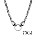 Animal Pendant Necklace Wolf Dog Skull Snake — Stainless Steel