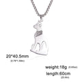 Egyptian Goddess Cat Bastet Pendant Necklace For Women Men Stainless Steel Ancient Egypt Animal Choker Box Chain