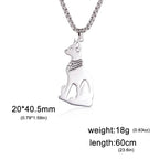 Egyptian Goddess Cat Bastet Pendant Necklace For Women Men Stainless Steel Ancient Egypt Animal Choker Box Chain