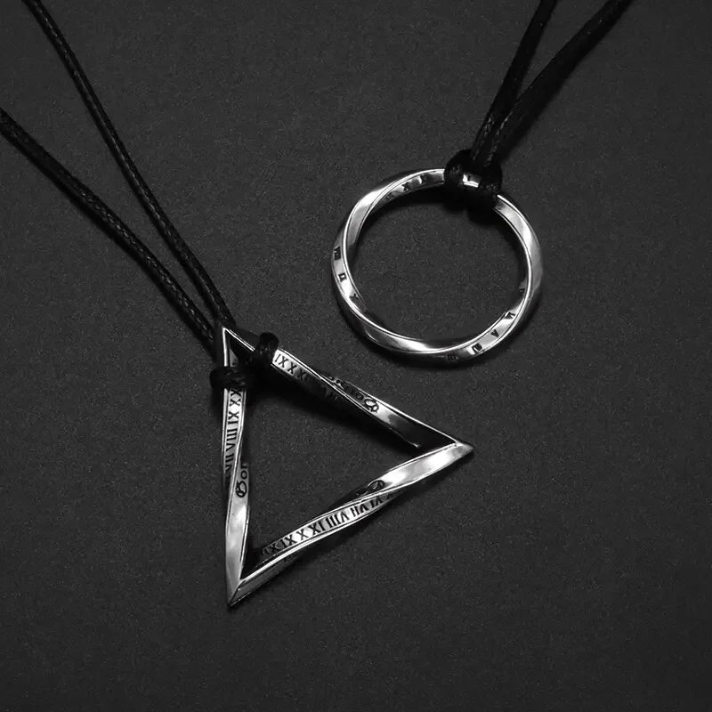 New Twisted Mobius Silver Color Pendant Men and Women Couple Hip Hop Student Pendant Anniversary Jewelry Gift
