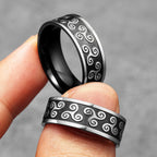 Black Viking Celtic Knot Ring for Men — Stainless Steel