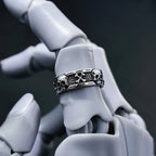 Retro Skull & Skeletons Adjustable Open Ring For Men Silver-plated Copper Gothic Punk Edgy Indie Jewelry Niche