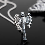 New Men's Double Axe Amulet Necklace Fashion Pendant Jewelry Personality Hip Hop Popular Accessories Small Gift