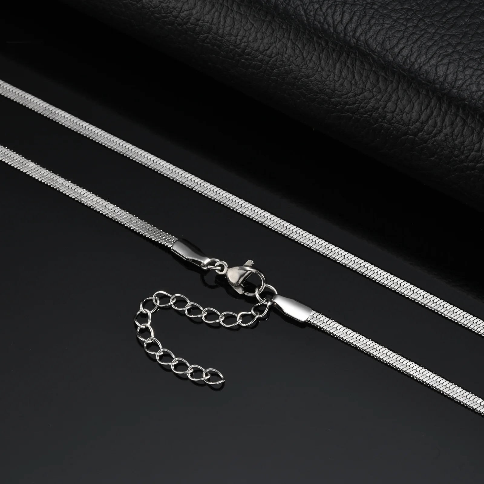 Braided Link Chain Choker Necklace — Stainless Steel