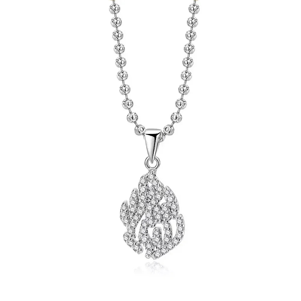 Full Moissanite Necklaces For Women Men 925 Sterling Silver Lab Diamond Pendant Chain Wedding Party 18K Gold Plated Fine Jewelry