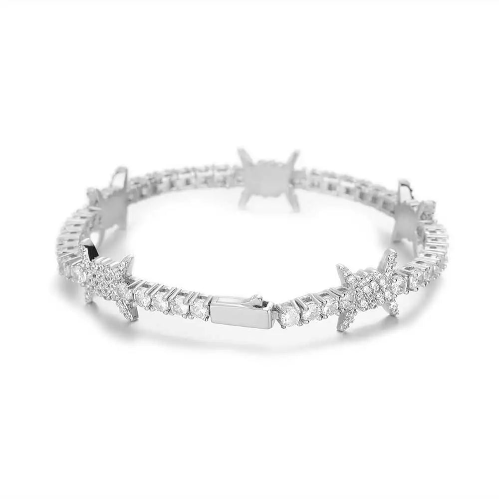Iced Out Tennis Bracelet Thorn CZ