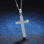 Iced Cross 925 Silver Pendant Necklace