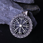 Viking Vegvisir Compass Pendant — Stainless Steel