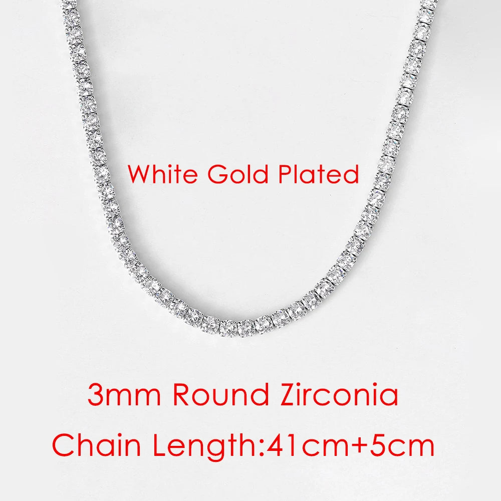 Iced Out Tennis Choker — Stainless Steel