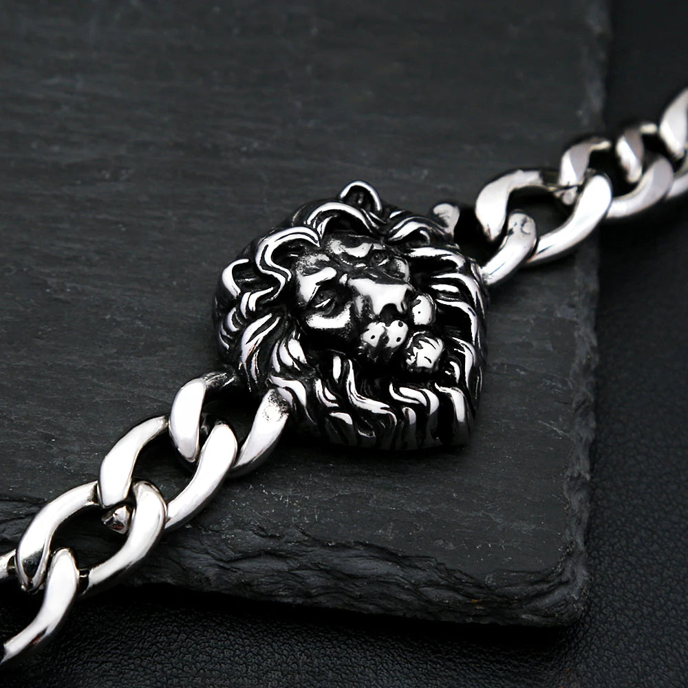 Lion Leopard Bracelet — Stainless Steel