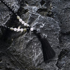 Black Onyx Labradorite Beads,108 Mala Necklace,Meditation,Yoga Prayer Jewelry, Japamala Rosary for Men and Women, 8mm