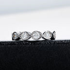 Iced Out Eternity Band Ring — 925 Silver