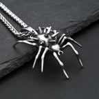Gothic Vintage Stainless Steel Spider Pendant Fashion Punk Unique Animal Necklaces For Men Women Party Jewelry