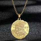 QIMING Dainty Saint George Pendant Necklace For Men Stainless Steel Warrior St. George's Dragon Medallion Mythology